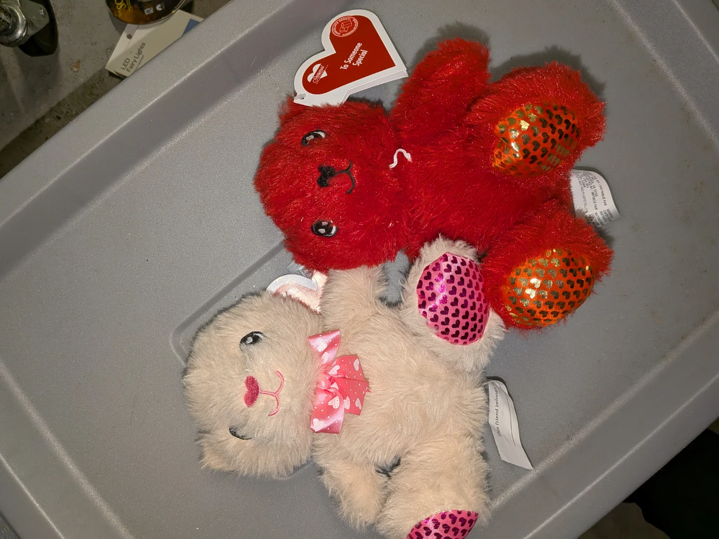 Valentine's Day Teddy Bears - Red and Cream