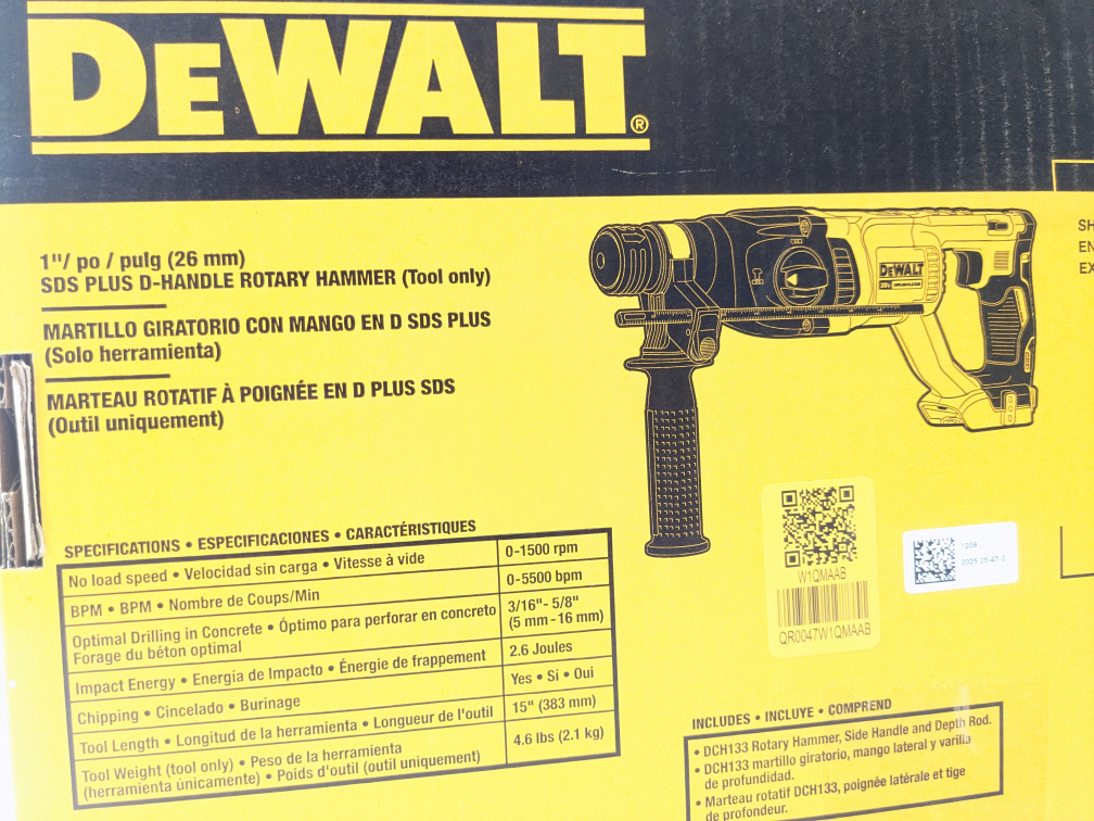 20V Max DeWalt Brushless 1" SDS-PLUS Rotary Hammer Drill - photo 2
