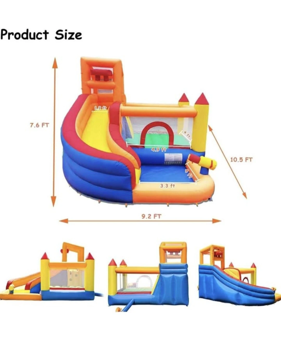 Huakastro Inflatable Water Slide Bouncy Castle for Kids - photo 5