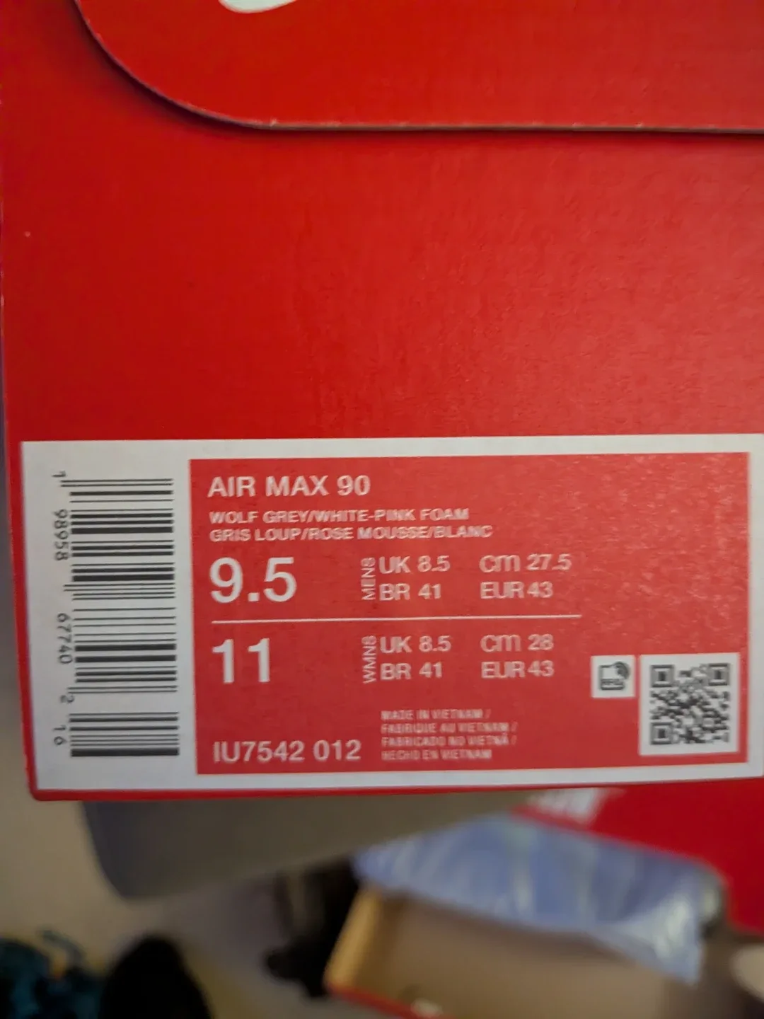 Nike air max 90s wolf grey white pink foam - photo 2