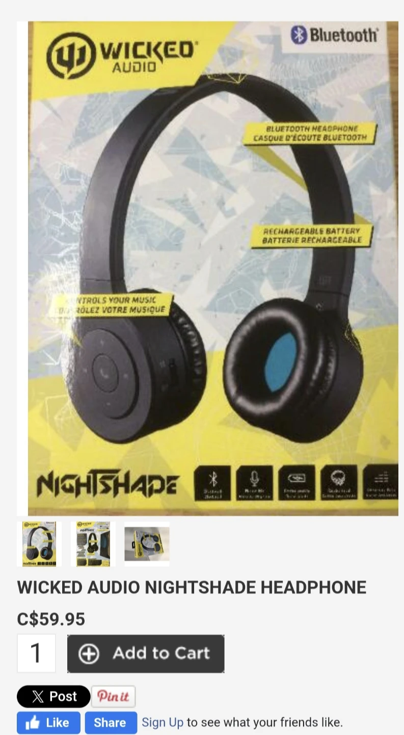 Wicked Audio Nightshade Bluetooth Headphones - photo 5