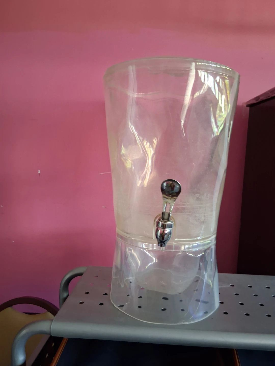 Clear Plastic Beverage Dispenser with Spigot