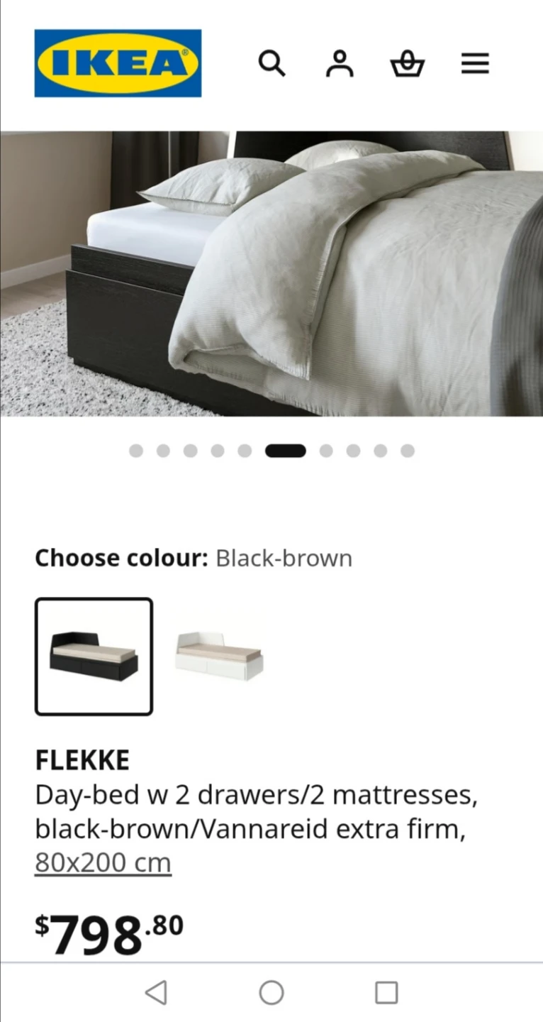 IKEA FLEKKE Day-bed with 2 drawers and mattress - photo 4