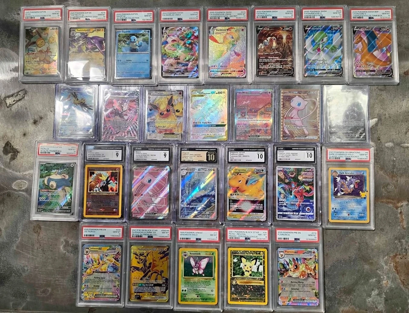 Collection of Graded Pokémon Trading Cards