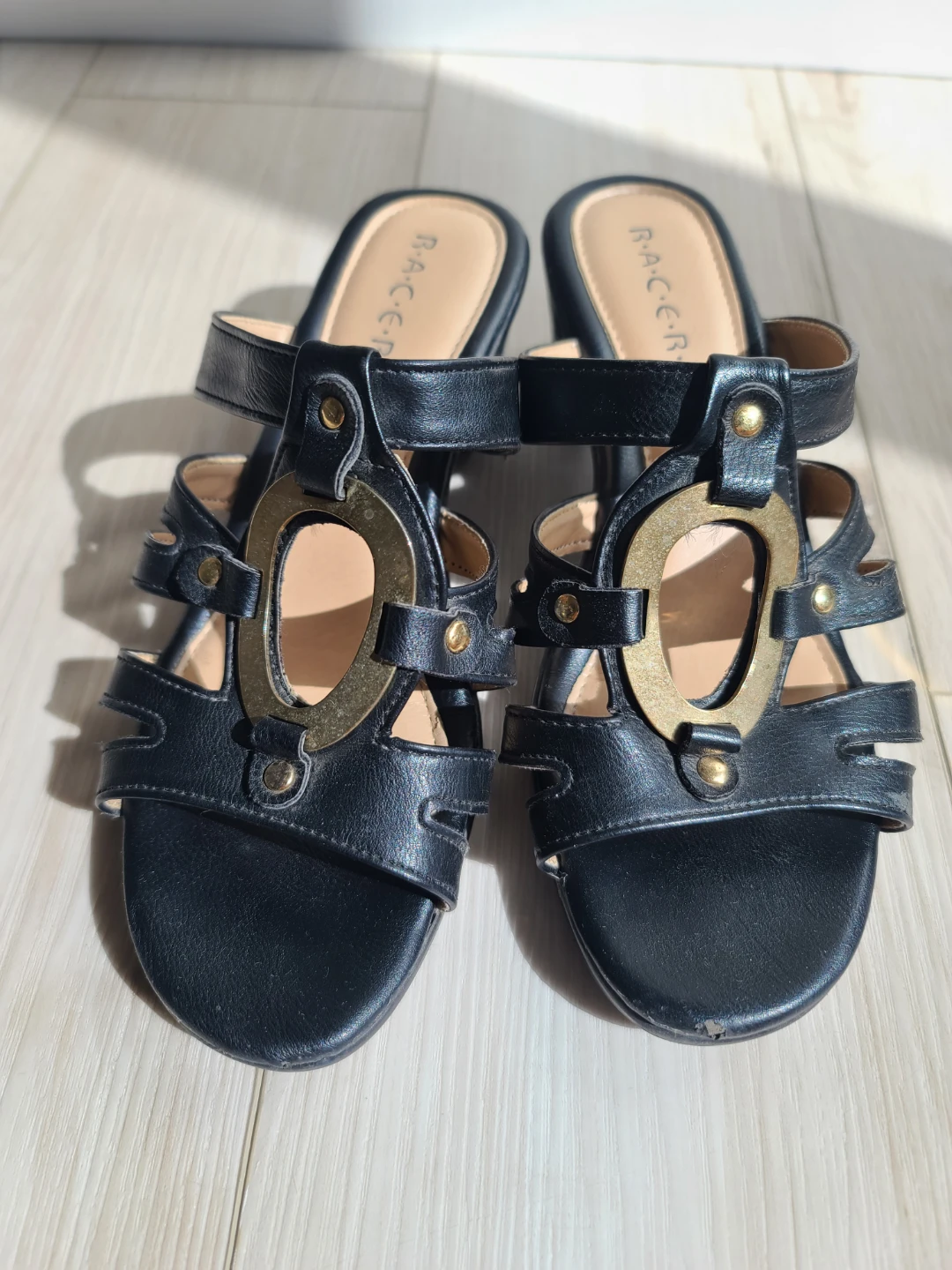 R.A.C.E.R. Black Women's Wedge Sandals - photo 3