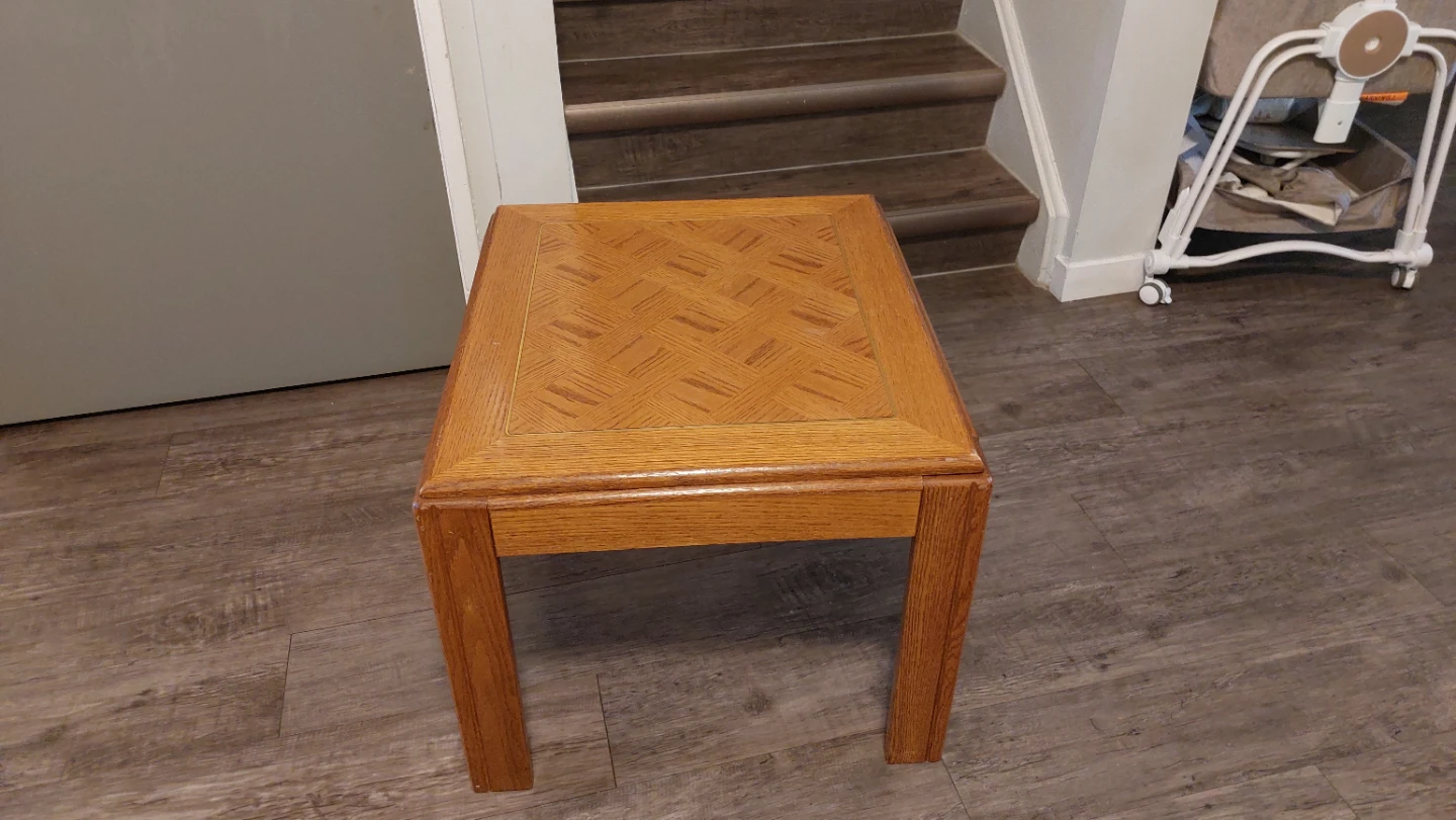 Wooden End Table - photo 2