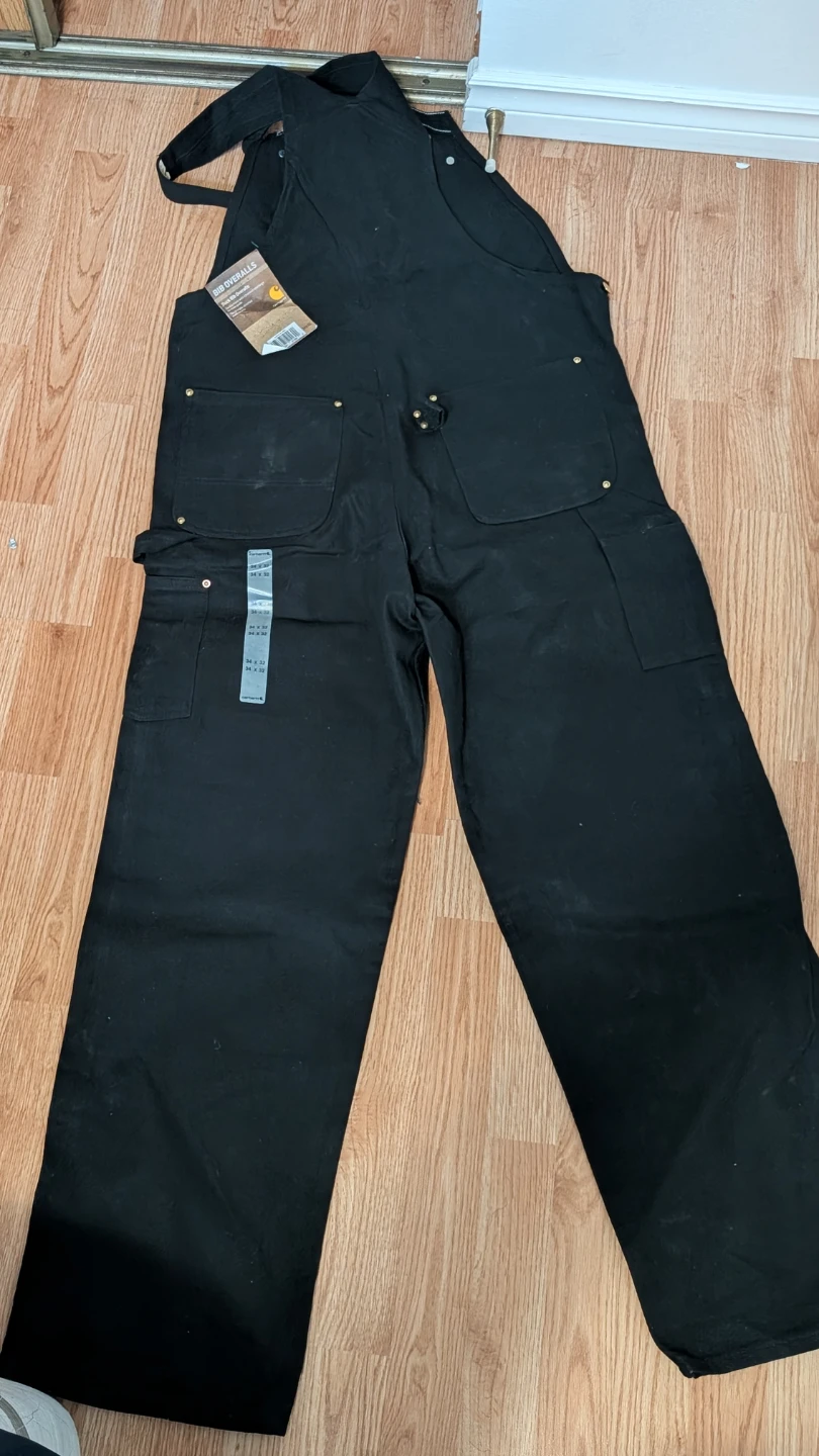 Carhartt Black Bib Overalls NB Southern Railway