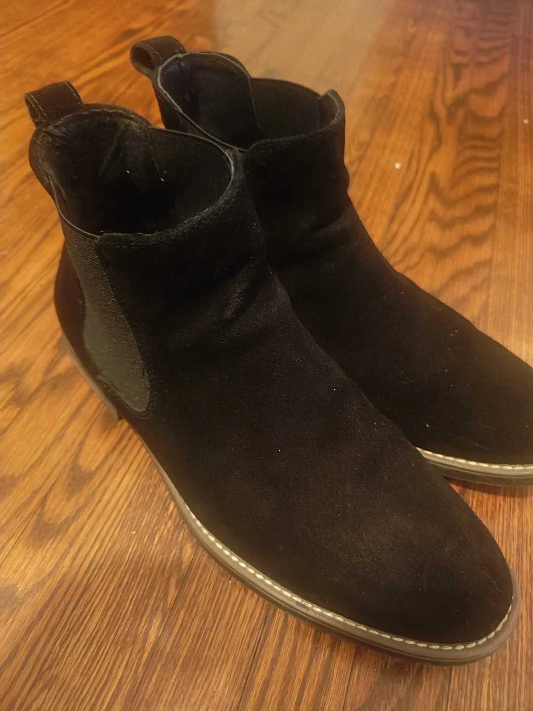 Bruno Marc Black Suede Chelsea Boots - Size 10 - photo 3