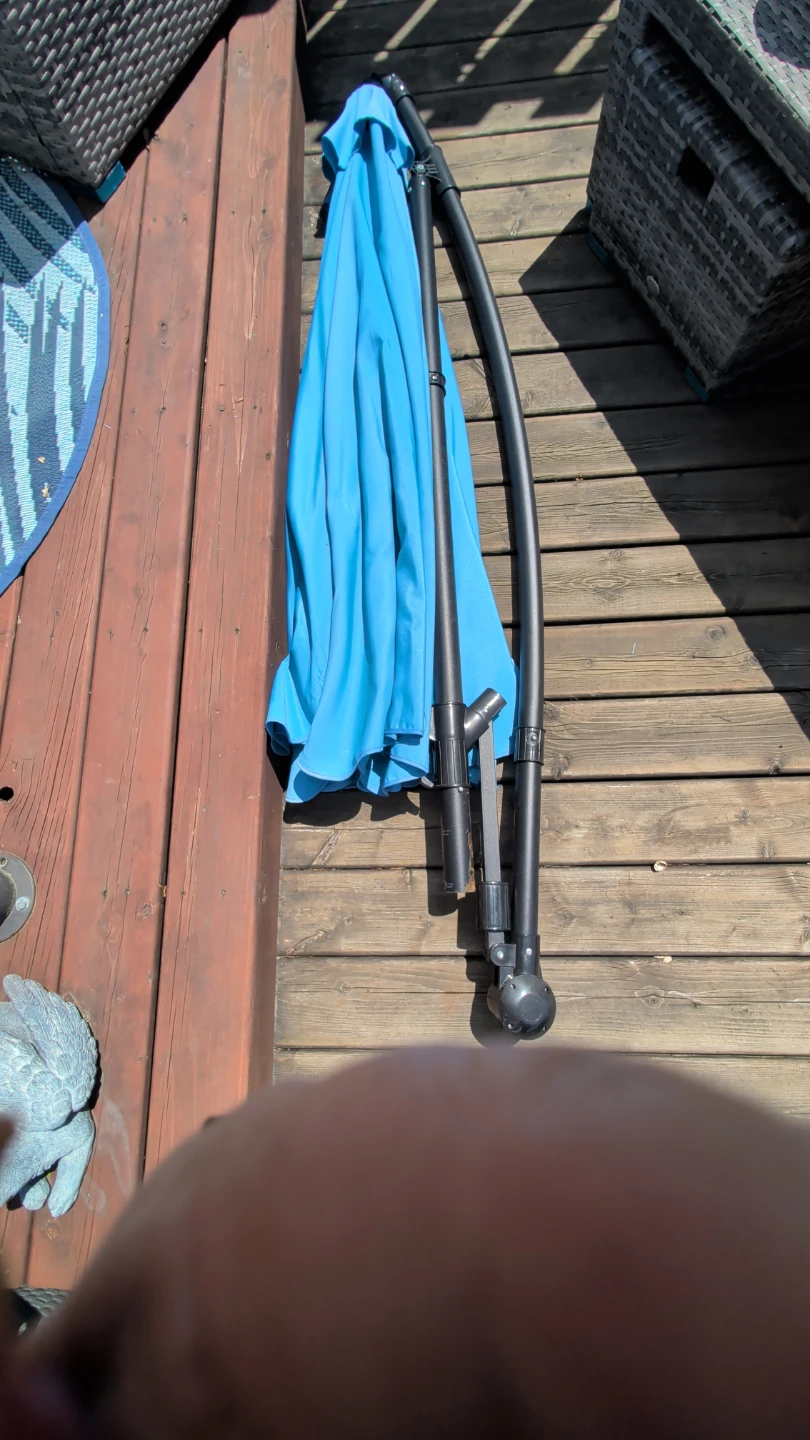Blue Offset Patio Umbrella - photo 3