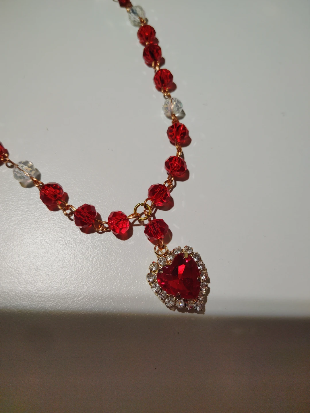 Red heart necklace