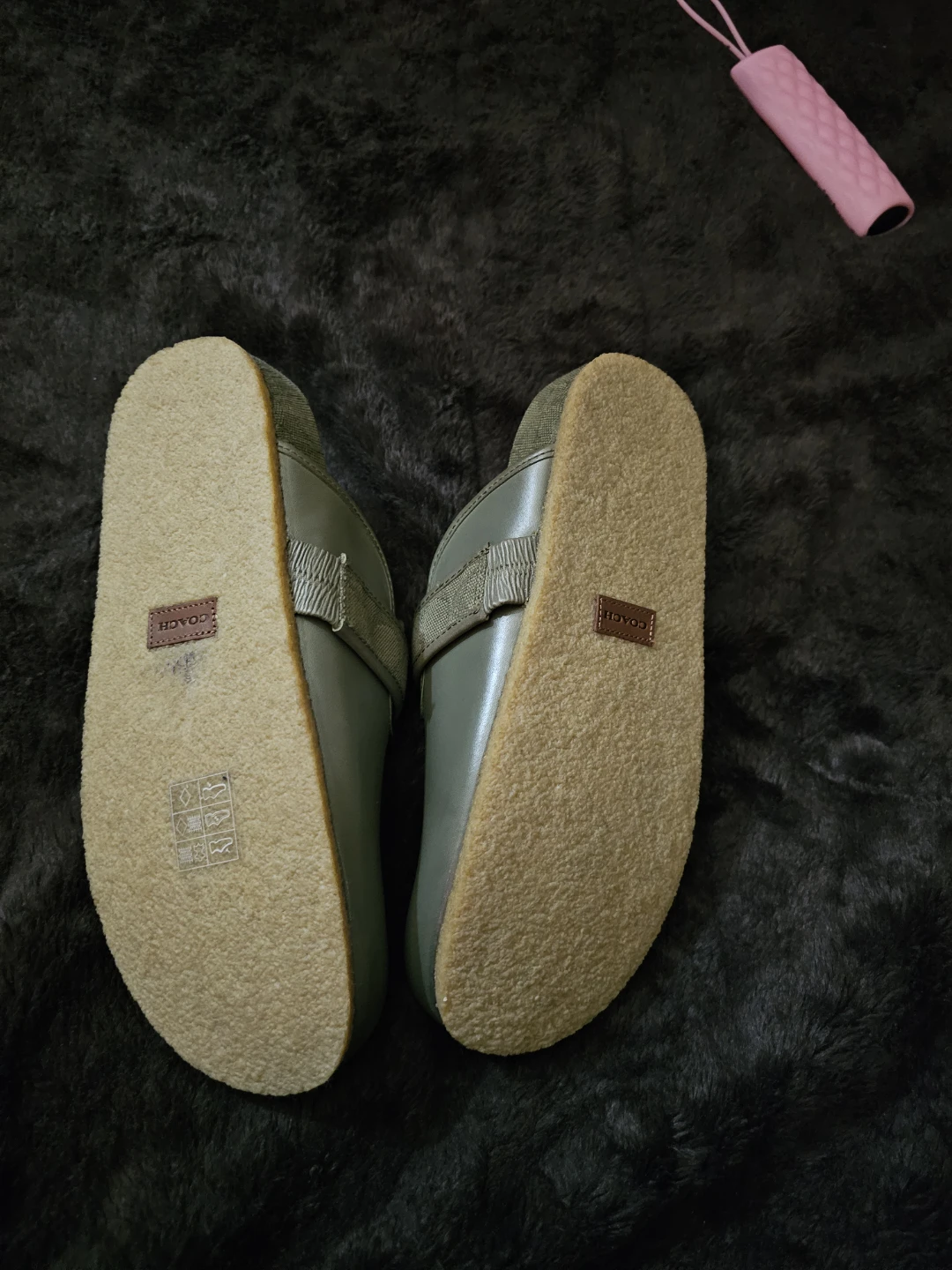 Coach Clog Slides Olive Green with Strap - photo 5