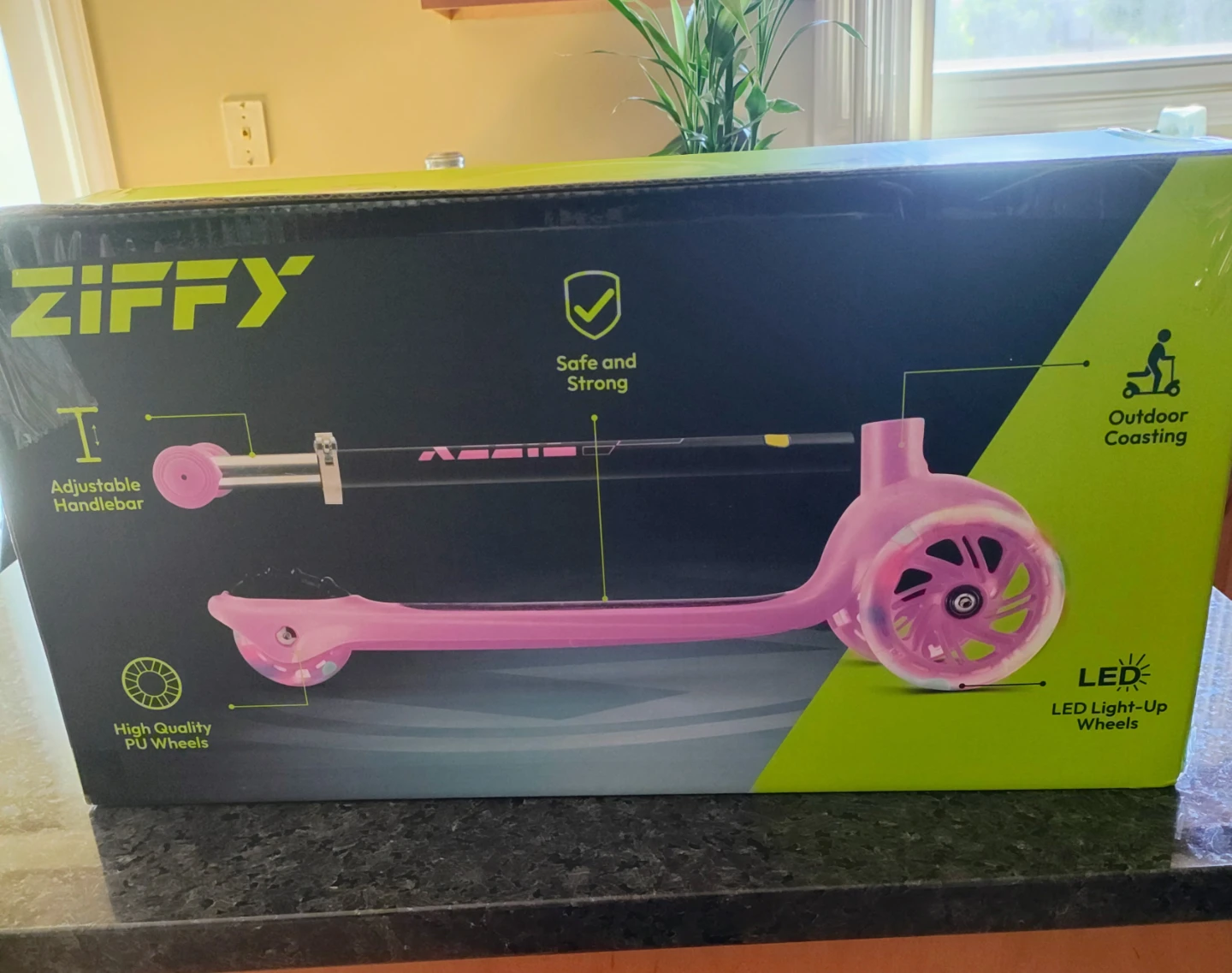 Ziffy Pink 3-Wheel Scooter with LED Light-Up Wheels (Ages 3-5) - photo 4