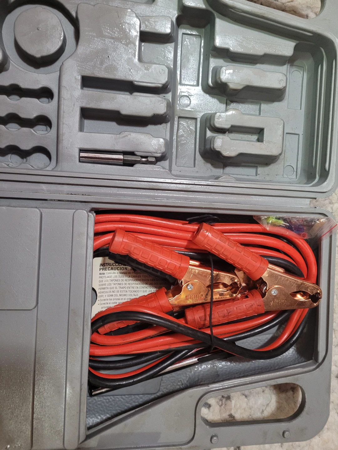 Jumper Cables and Tool Kit