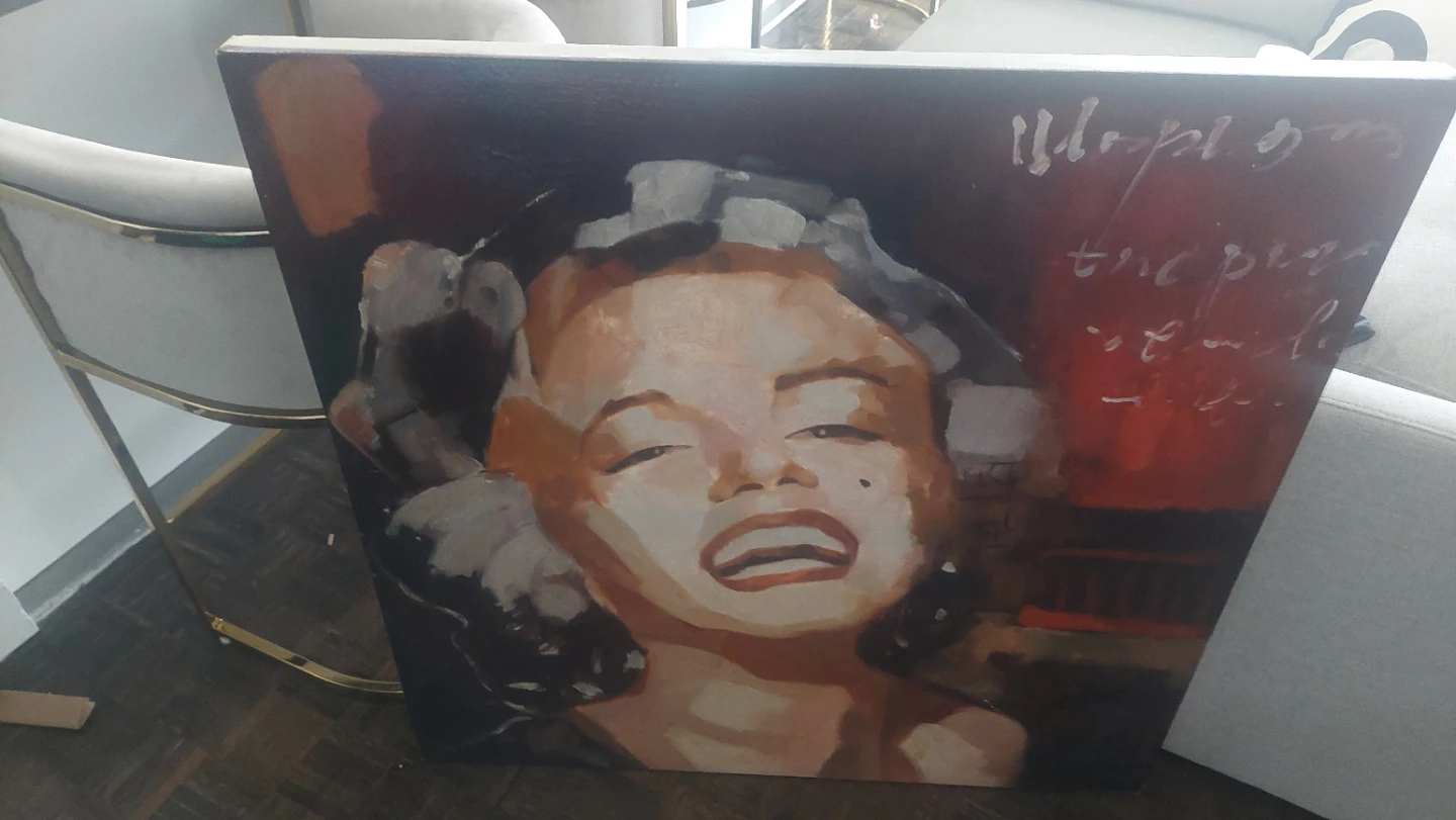 Marilyn Monroe Canvas Wall Art 39 1/2 x 39 1/2 inch
