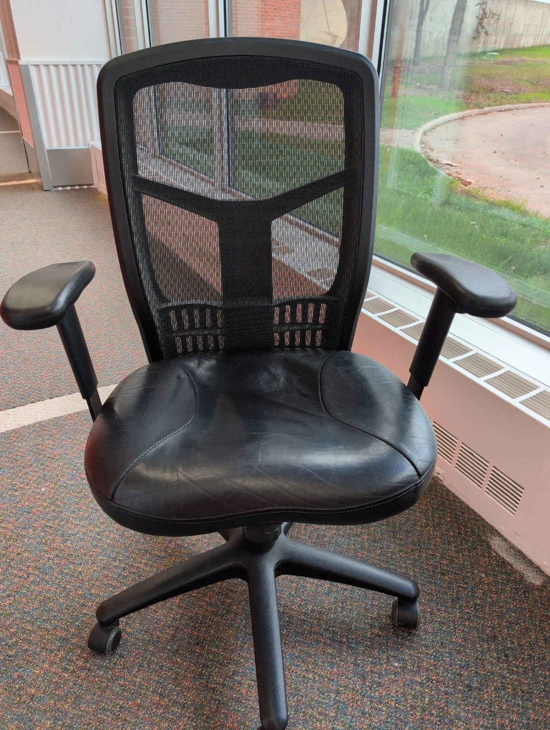 Black Office Chair with Mesh Back