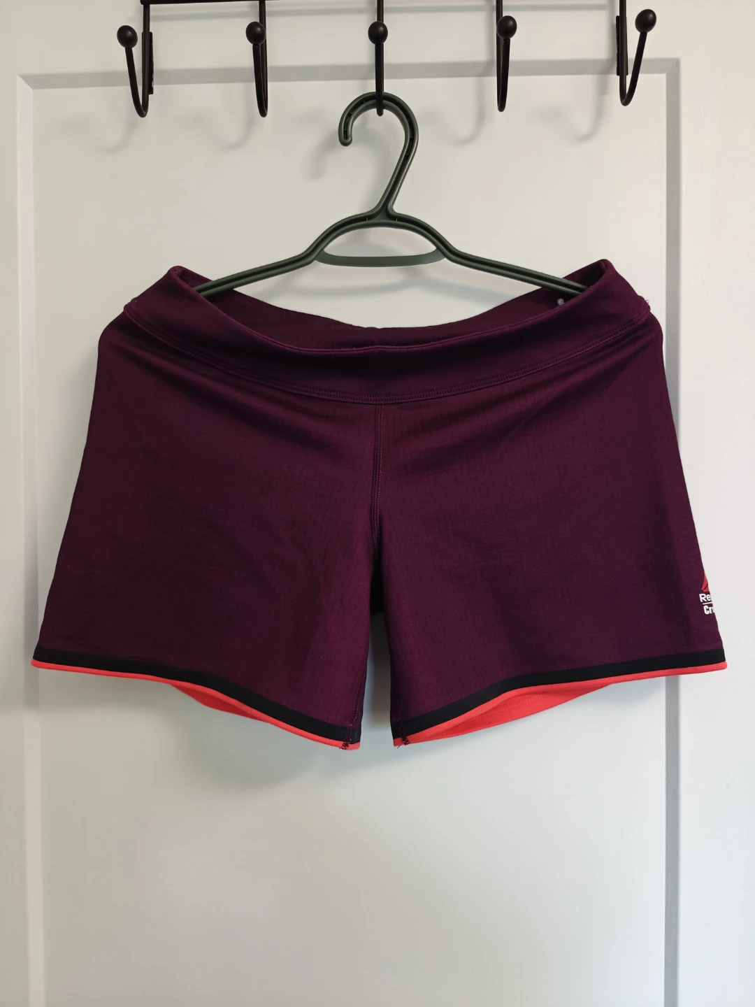 Reebok CrossFit Reversible Running Shorts M/M Burgundy & Orange