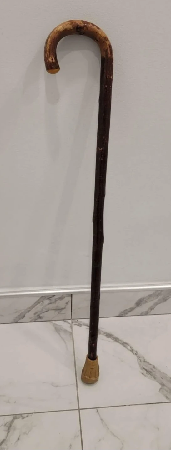 Wooden Walking Cane with Rubber Tip