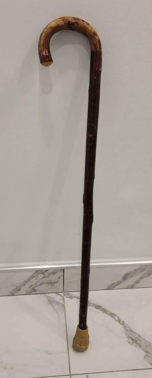 Wooden Walking Cane with Rubber Tip - photo 2