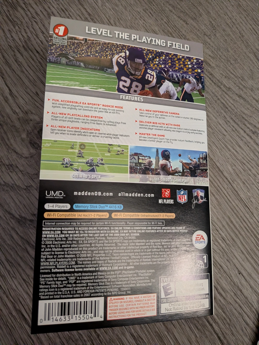 Madden NFL 09 PSP UMD Disc - photo 2