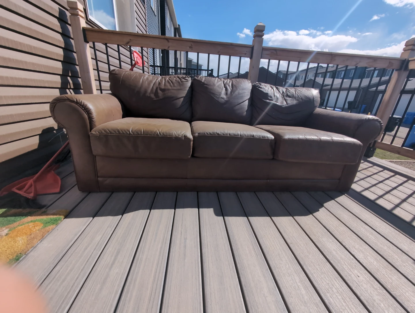 Brown Leather Sofa