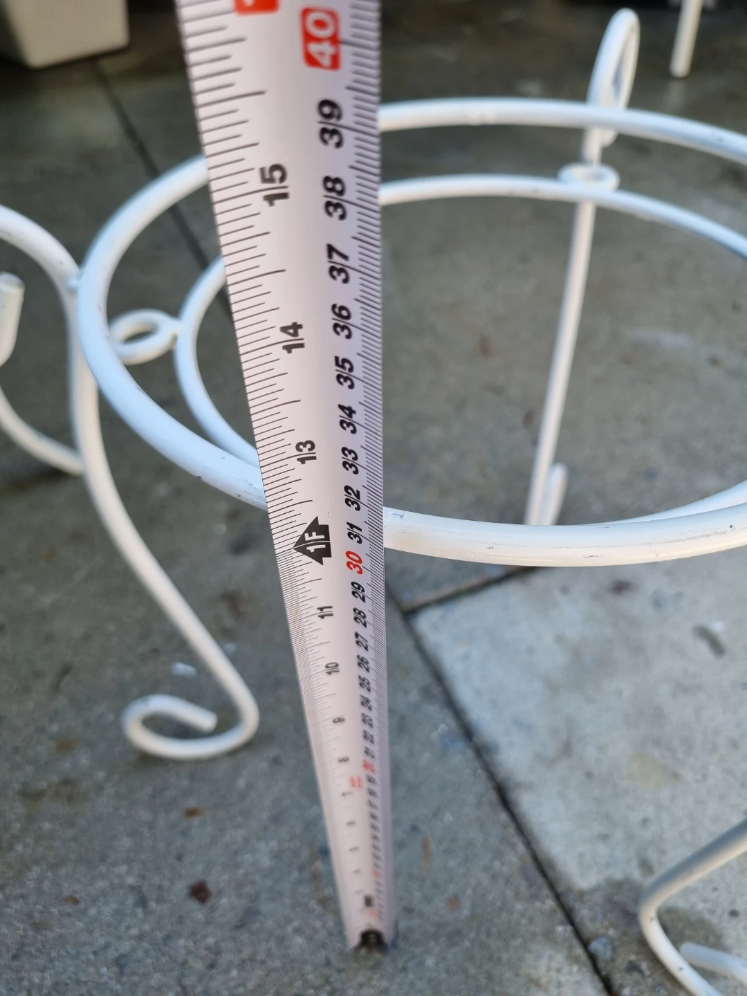 White Metal Plant Stand - photo 2