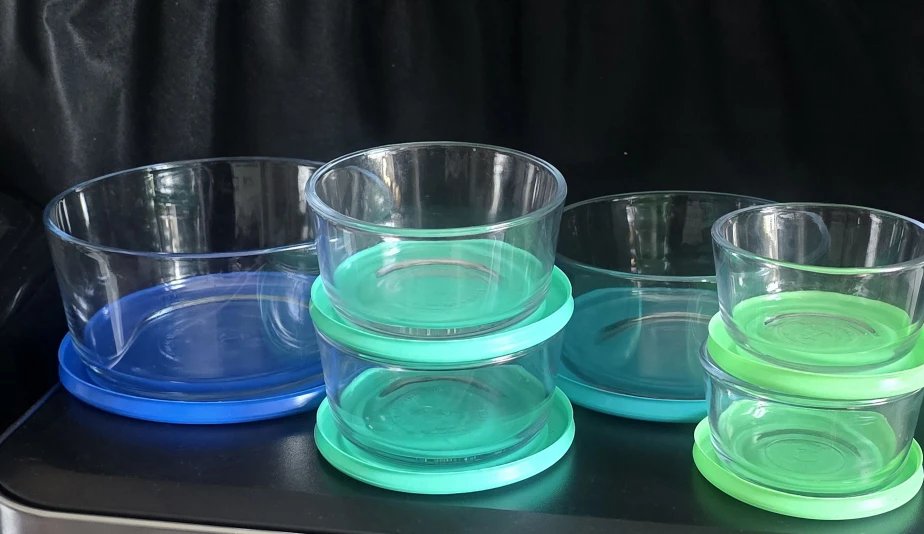 Glass Food Storage Bowls 6 with Lids Set
