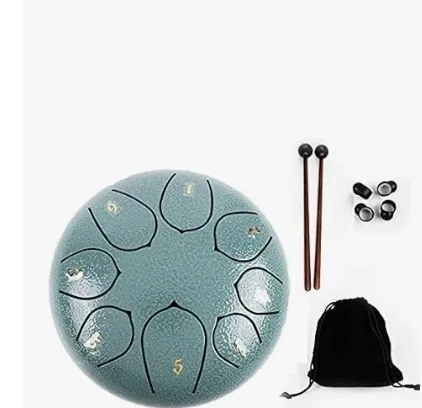 Steel Tongue Drum 11-Note Blue
