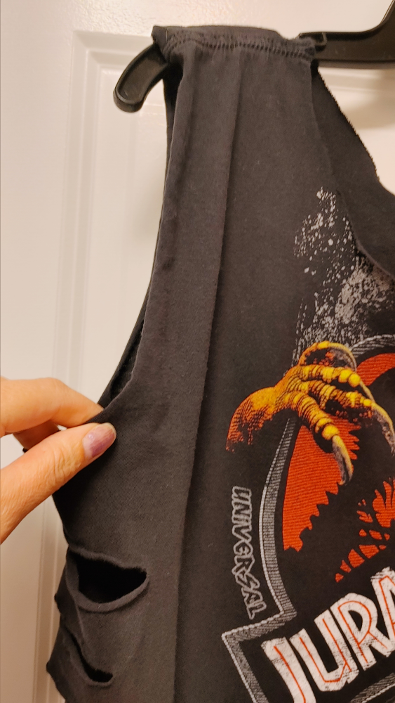 Jurassic Park Distressed Sleeveless T-Shirt size Large - photo 4
