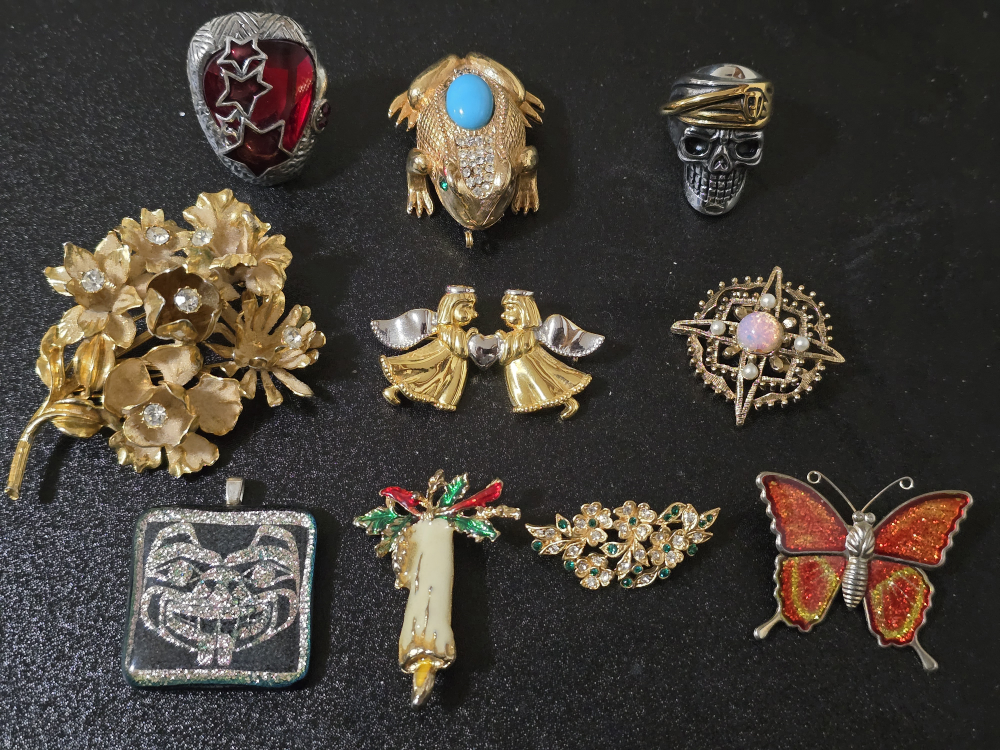 Assorted Brooches ,Pendant and ring
