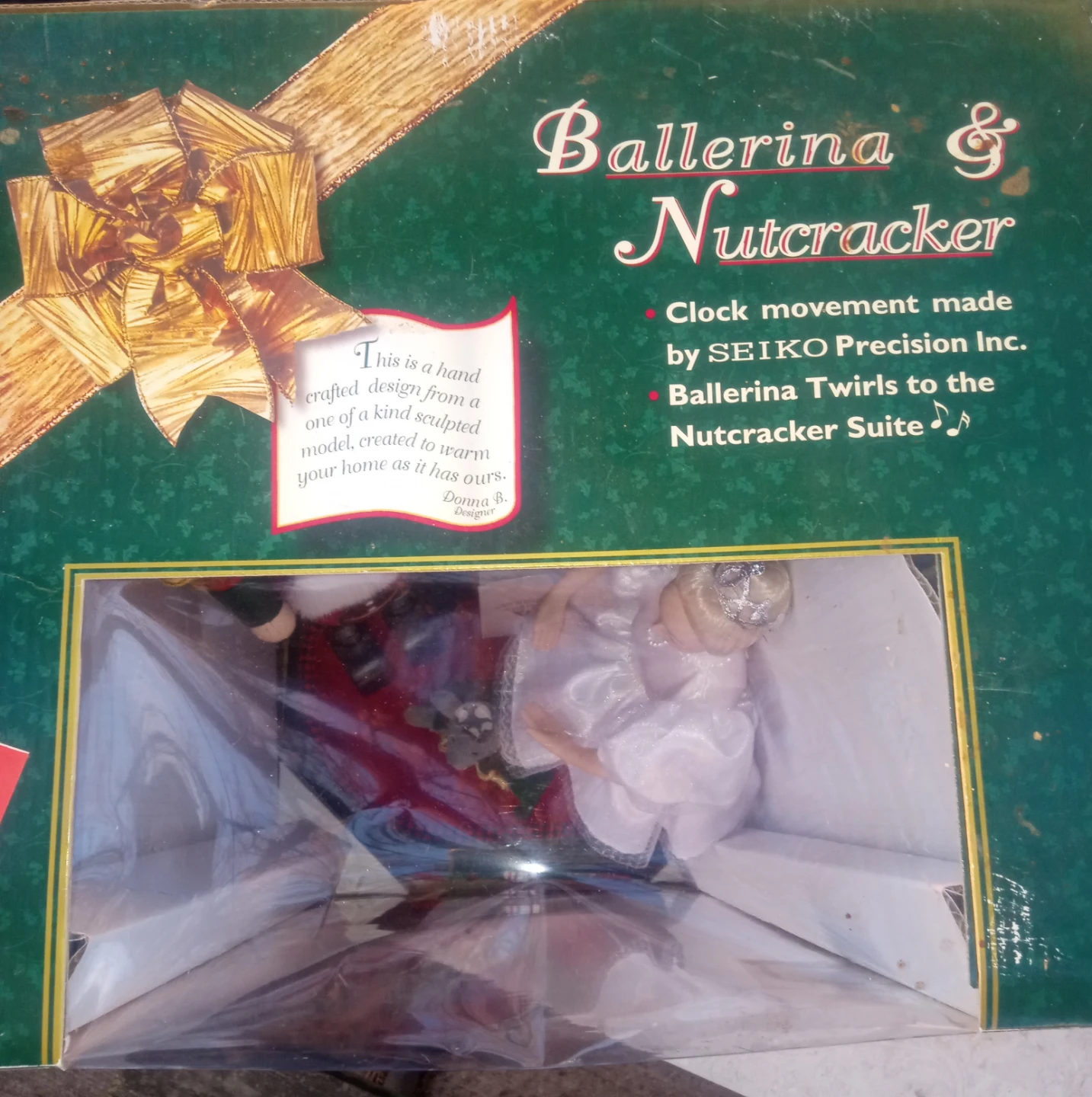 Ballerina & Nutcracker Musical Christmas Display Clock by Seiko - photo 2