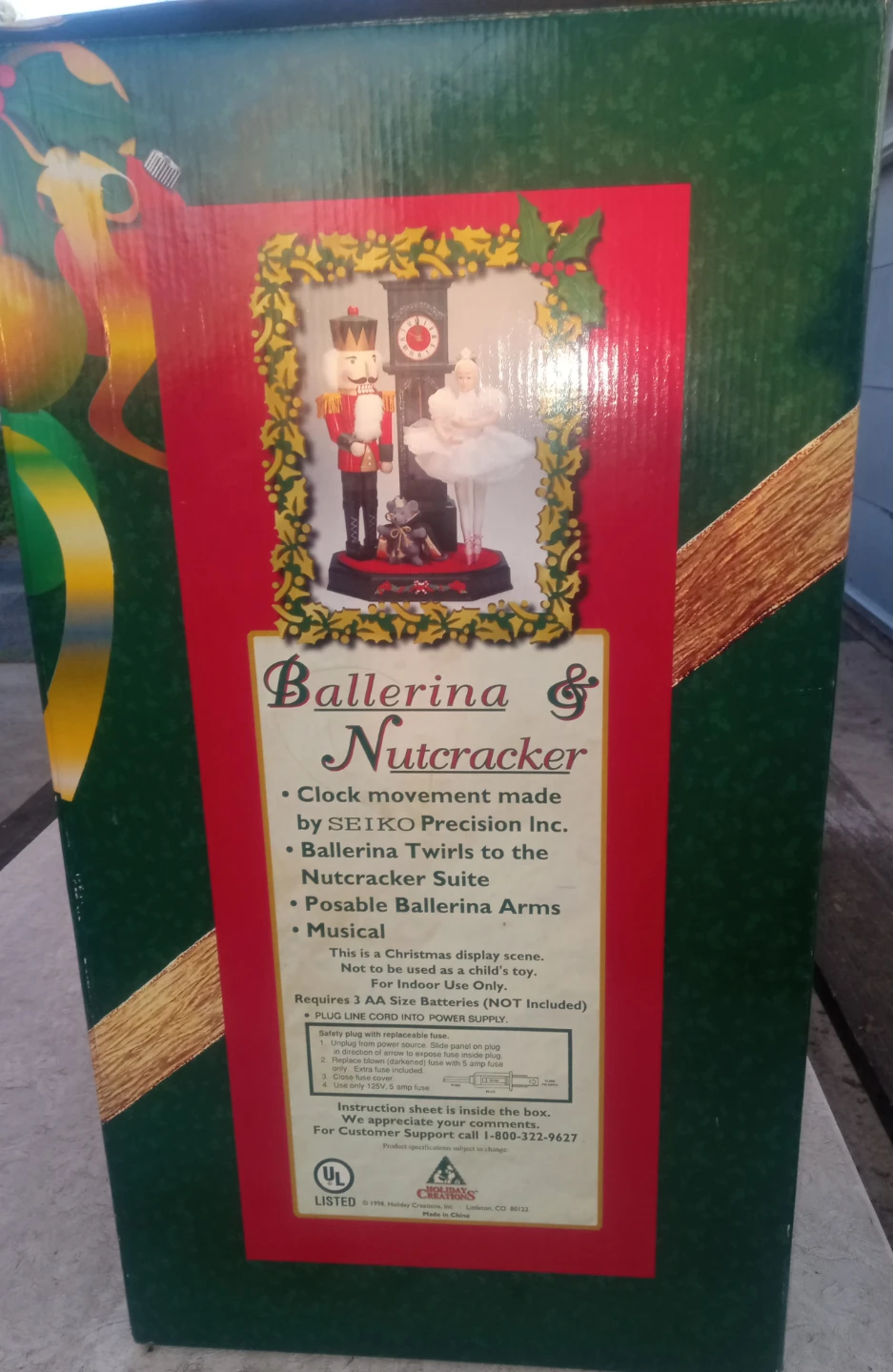 Ballerina & Nutcracker Musical Christmas Display Clock by Seiko - photo 4