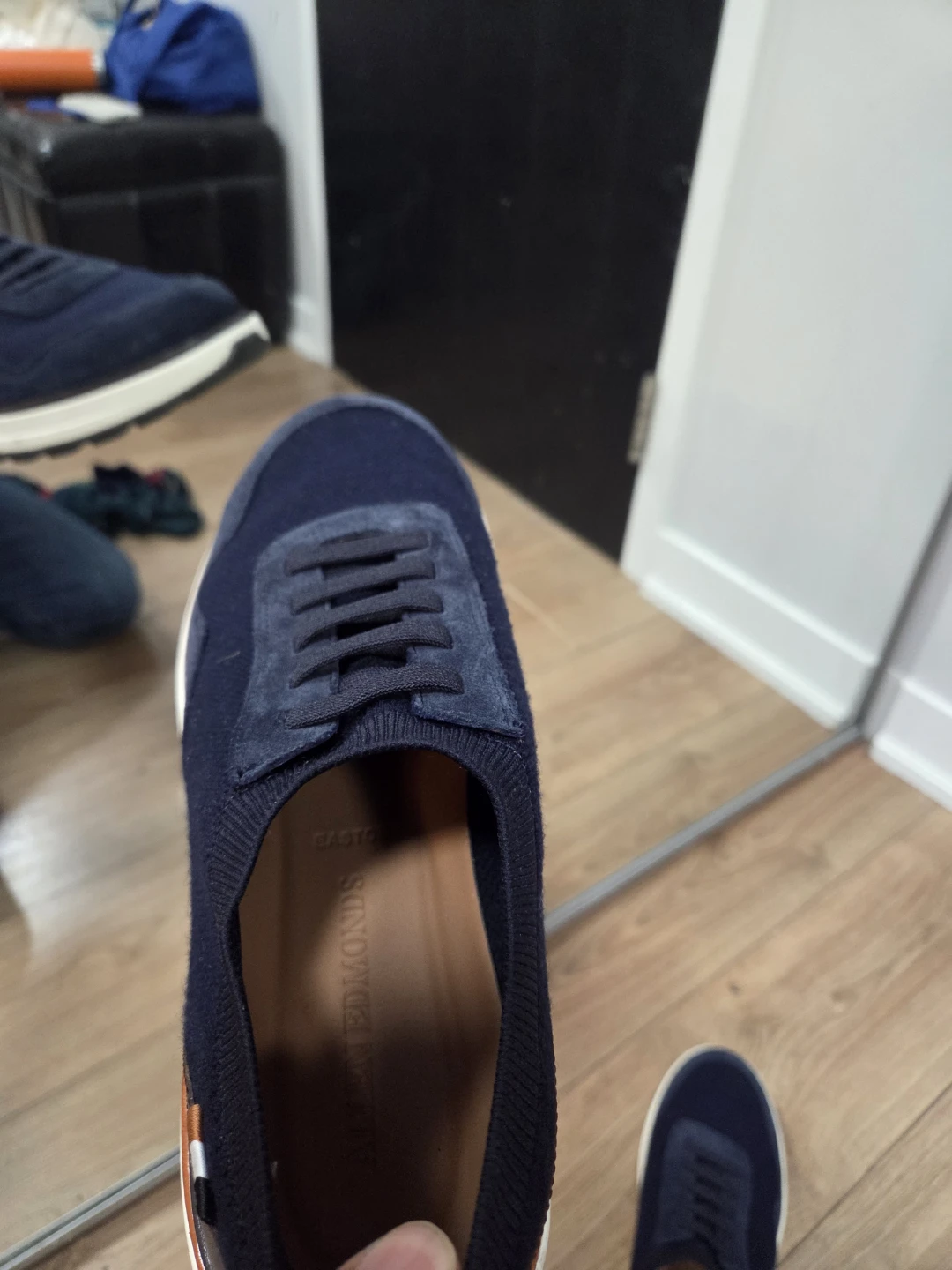 Allen Edmonds Navy Suede & Knit Sneakers Men's Size 9.5 - photo 5