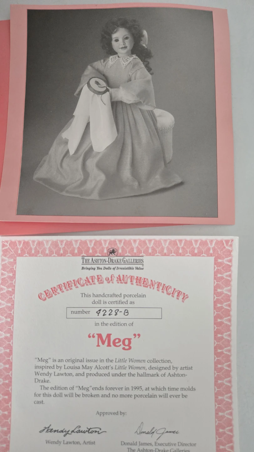 The Ashton-Drake Galleries "Meg" Porcelain Doll