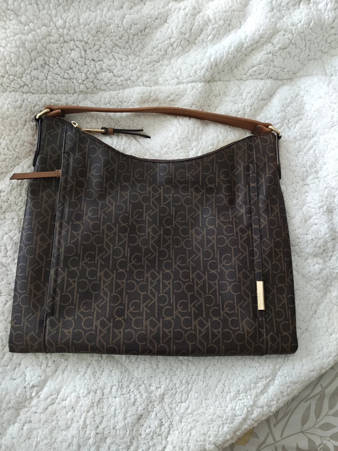 Calvin Klein Hobo Bag - Brown Monogram