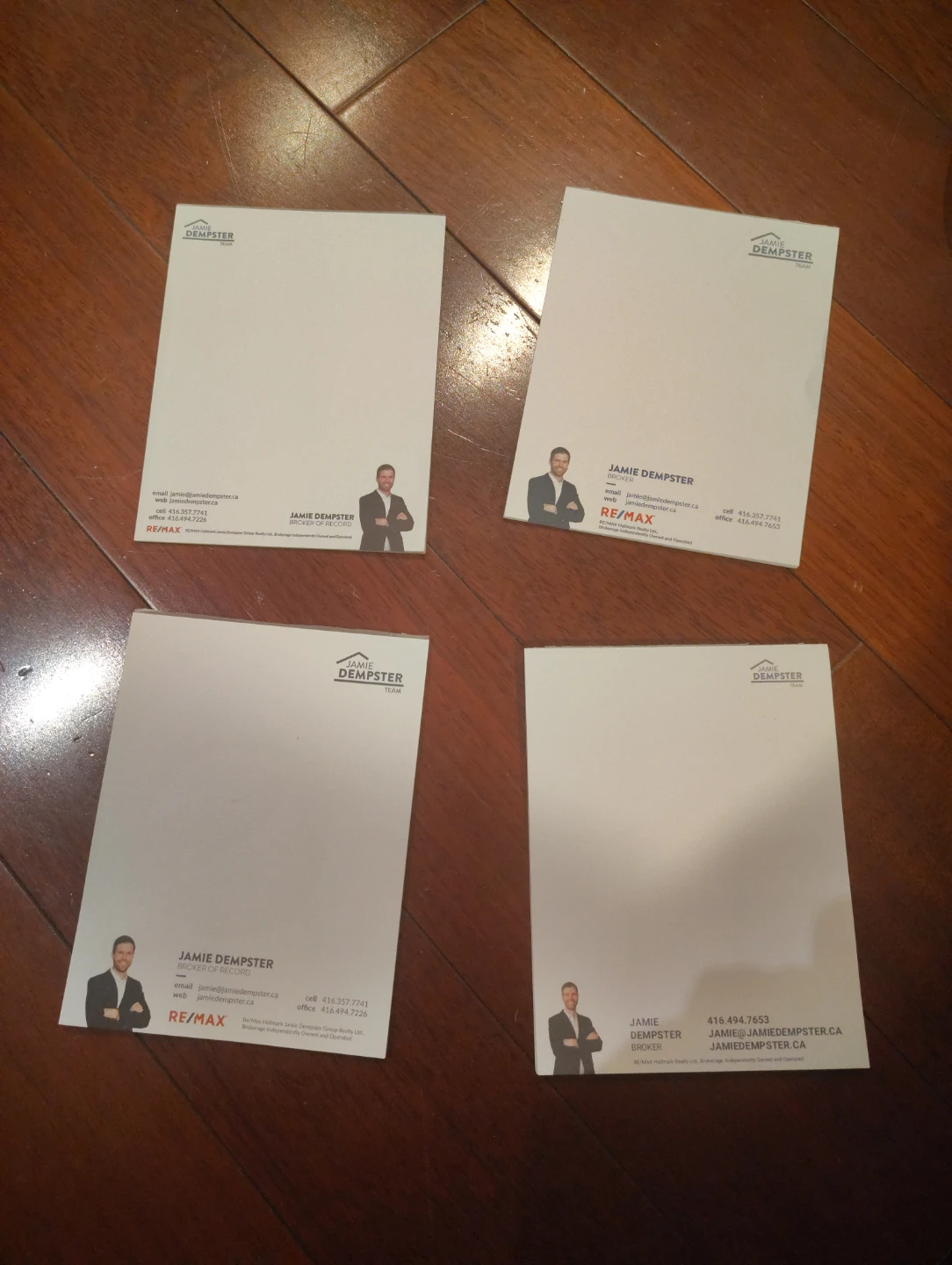 Jamie Dempster RE/MAX Brokerage Letterhead Stationery (4 sheets)