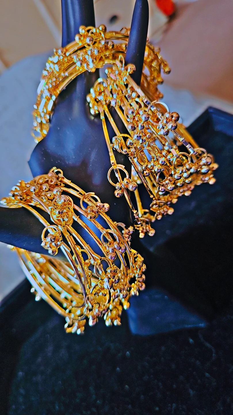 kashmiri Bangle Set of 8 with Bells