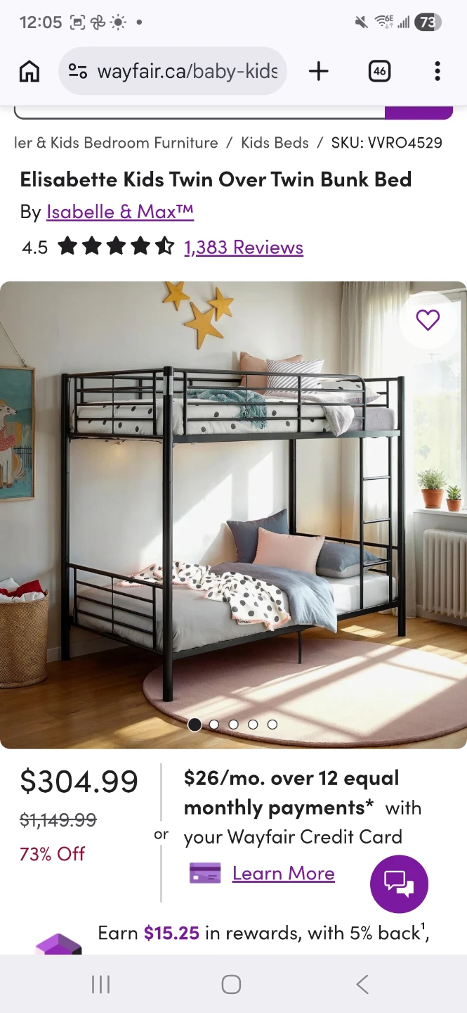 Kids Twin Over Twin Bunk Bed with matresses - like new condition - photo 4