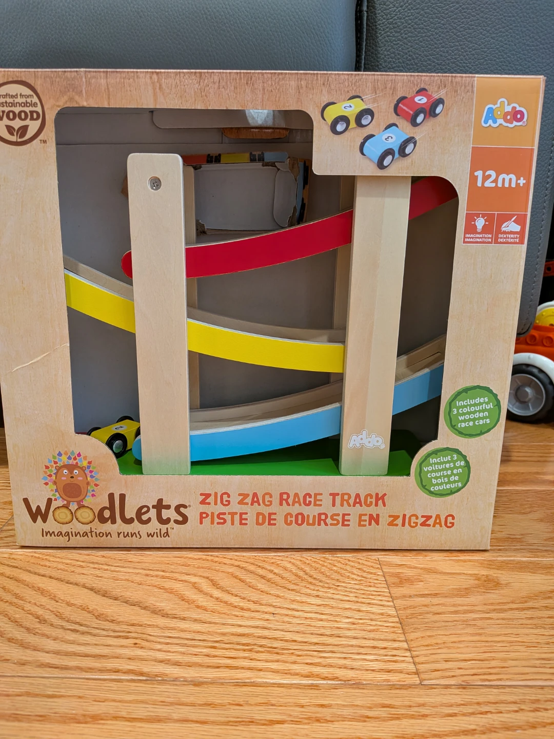 Woodlets Zig Zag Race Track with 3 Cars