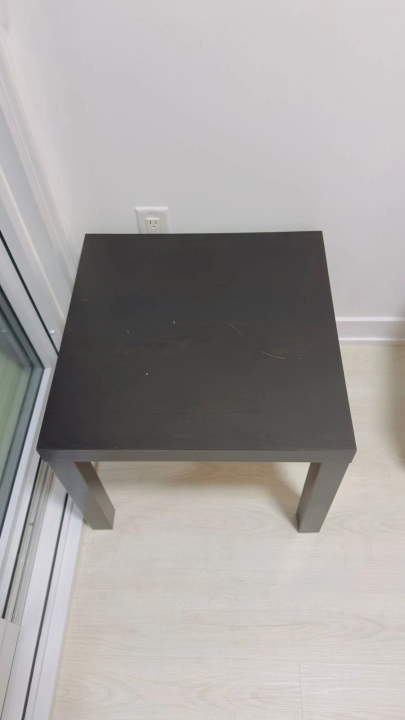 Ikea Dark Square Side Table - photo 2