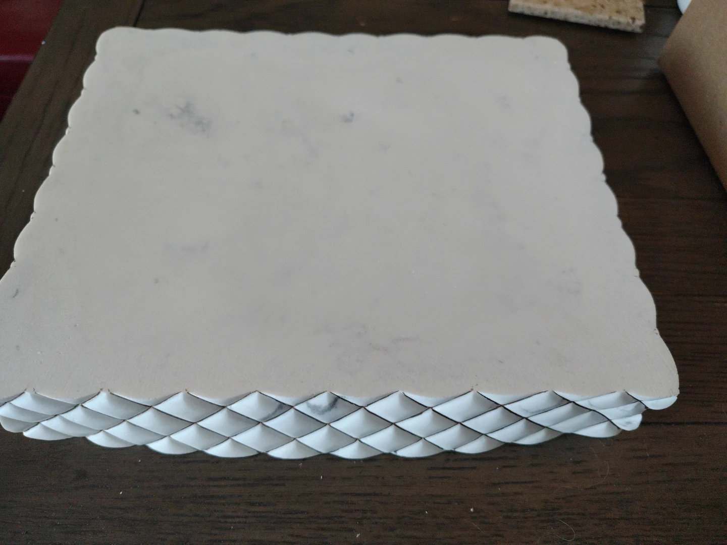 Emibele Diamond Pattern Tray with Gilt Edge - photo 3