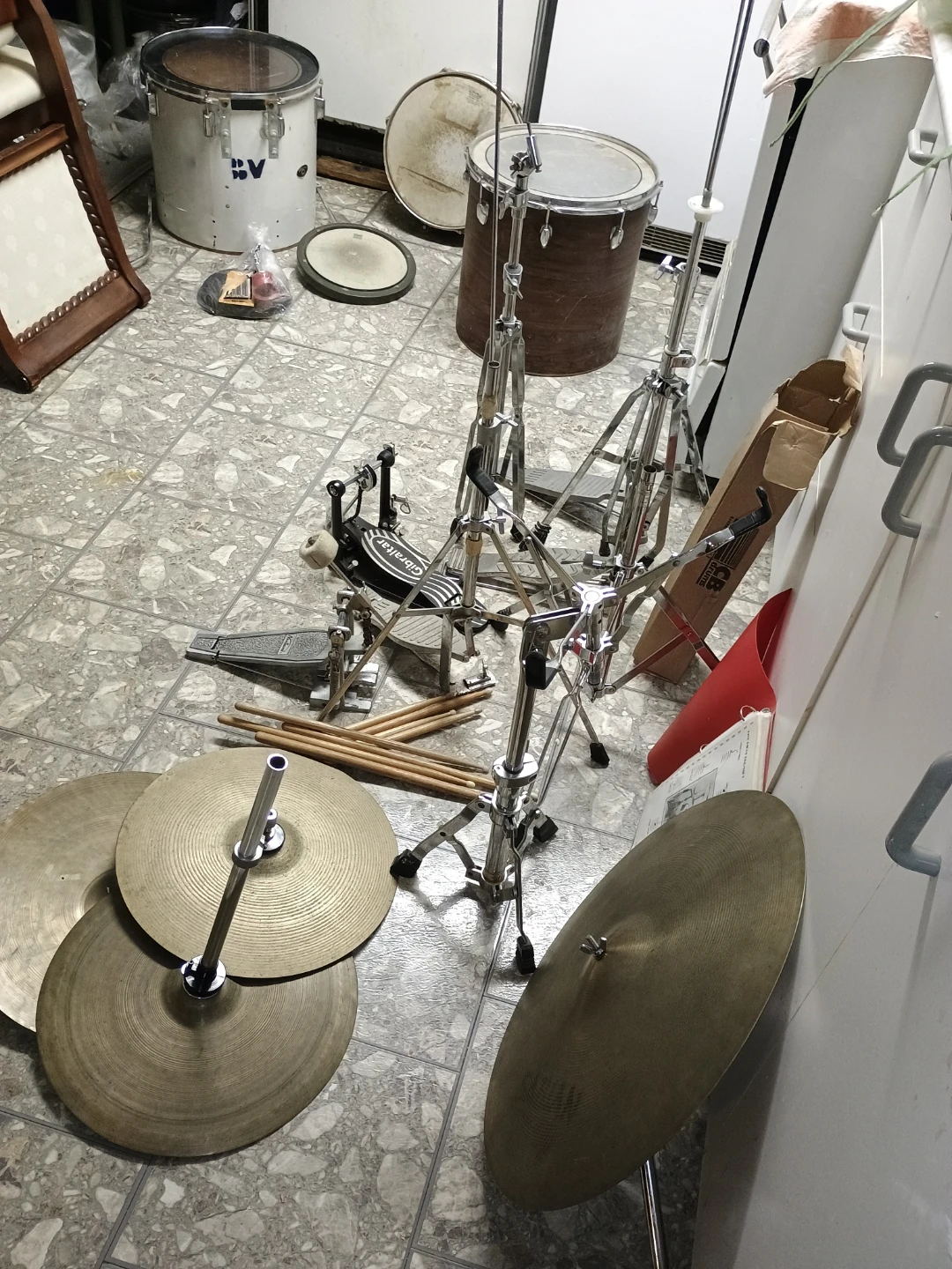 Remo Power Stroke 24" drum set USA with extra hardware