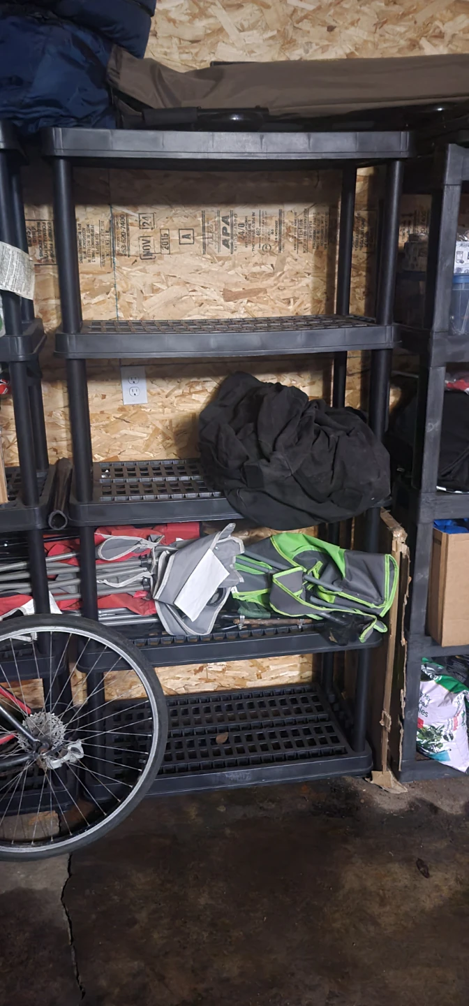 Black 5-Shelf Plastic Storage Shelving Unit