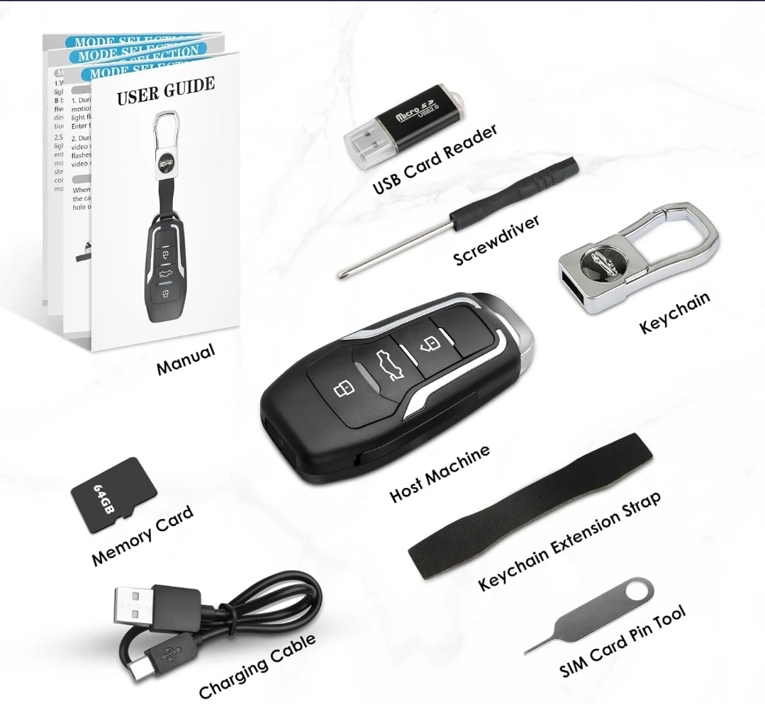 Car Key Shaped Host Machine with 64GB Memory Card