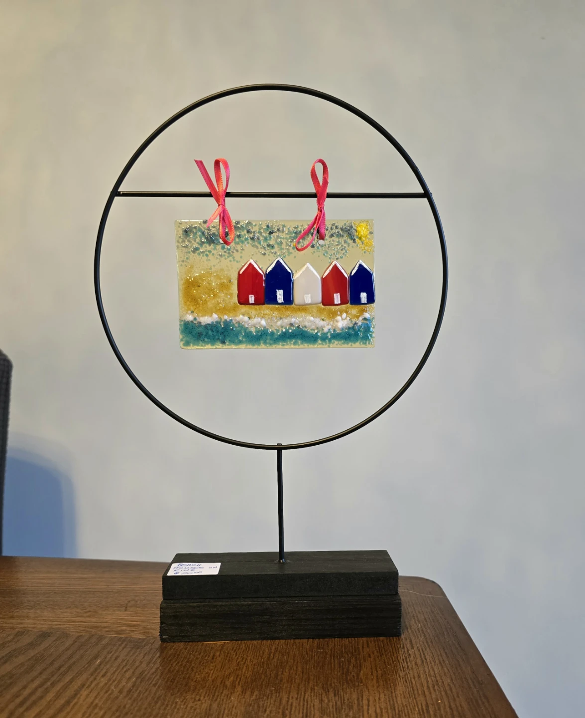 Beach Huts Fused Glass