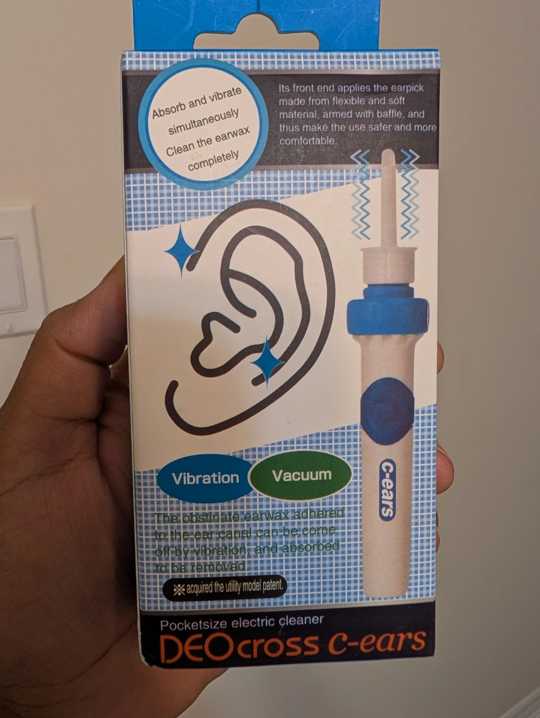 DEOcross C-ears Pocketsize Electric Ear Cleaner