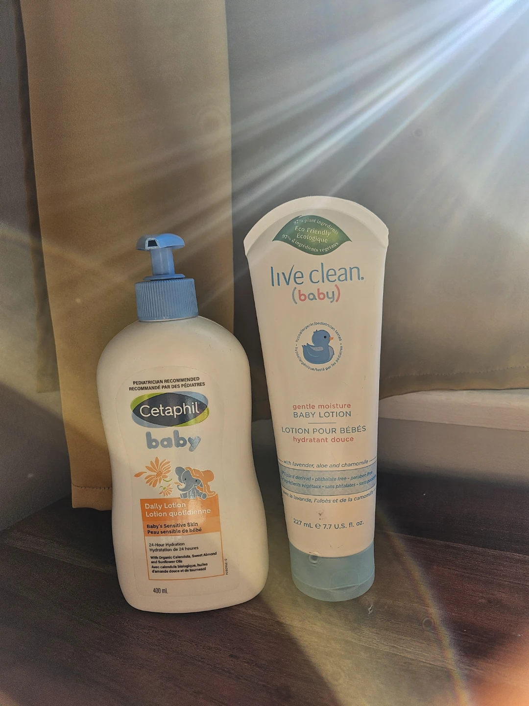 Cetaphil Baby Daily Lotion & Live Clean Baby Lotion