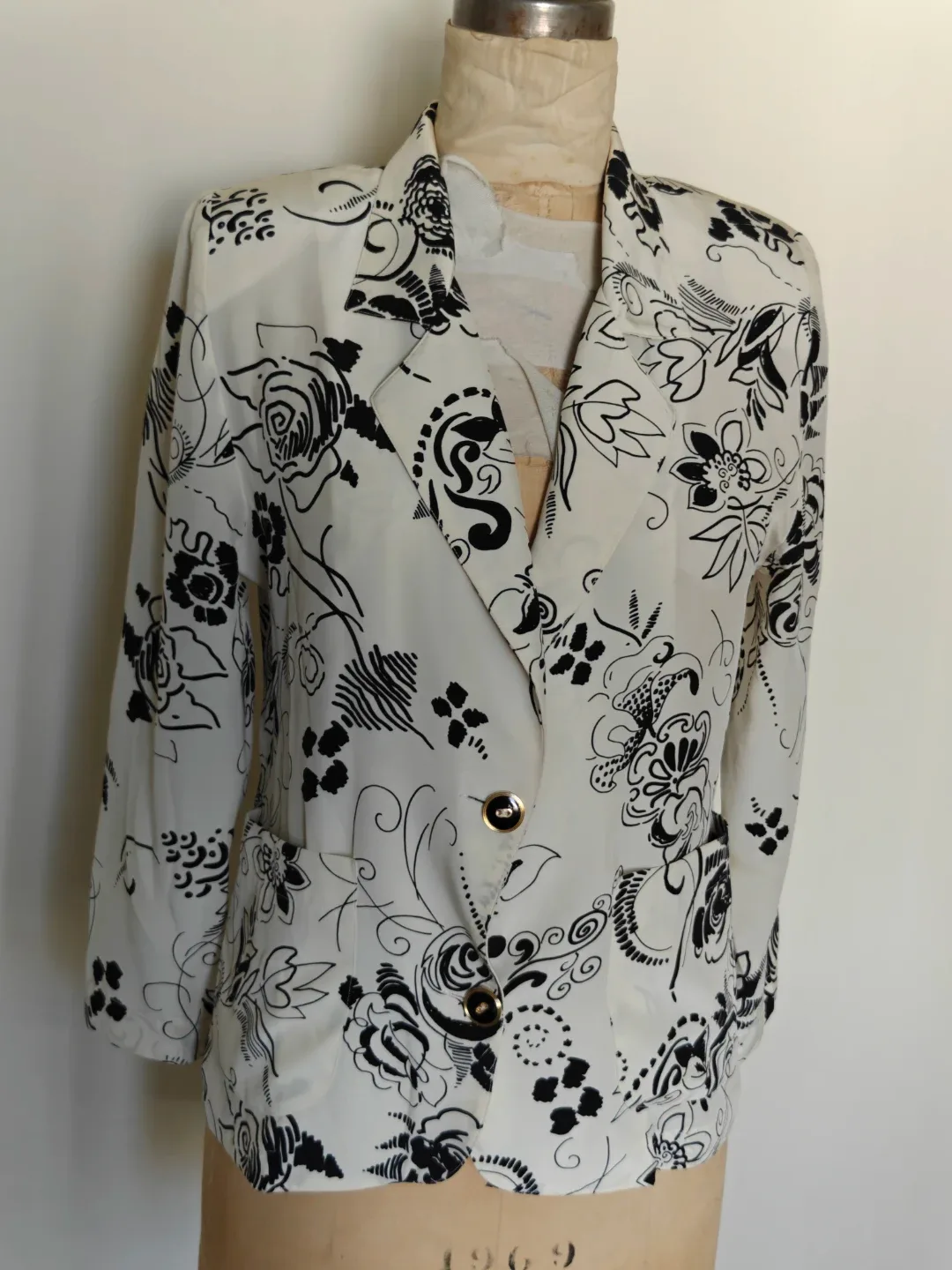 Floral Print Vest with Faux Fur Trim - photo 4