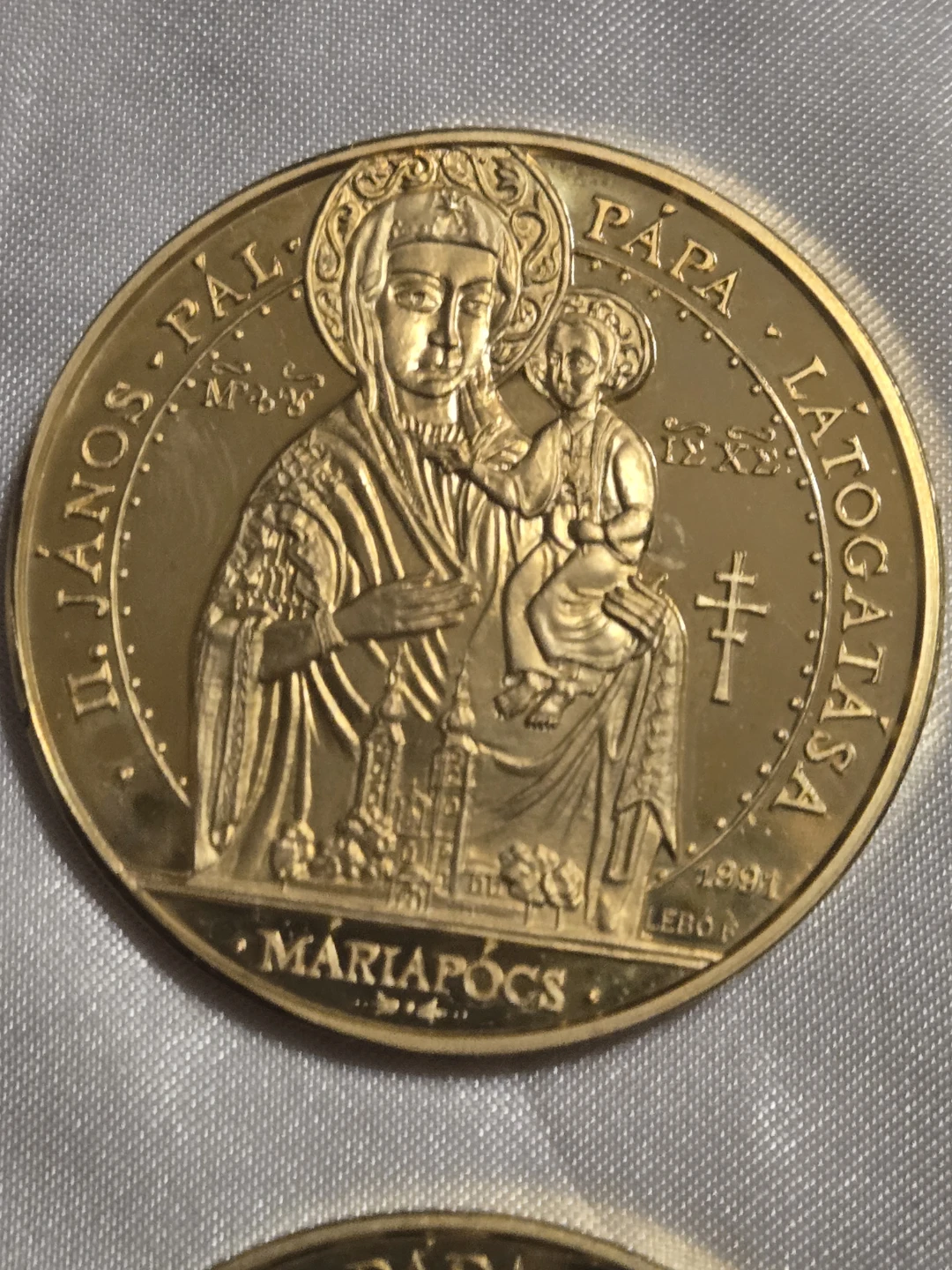 Collection of Pope John Paul II Visit Medals - 1991 - photo 5
