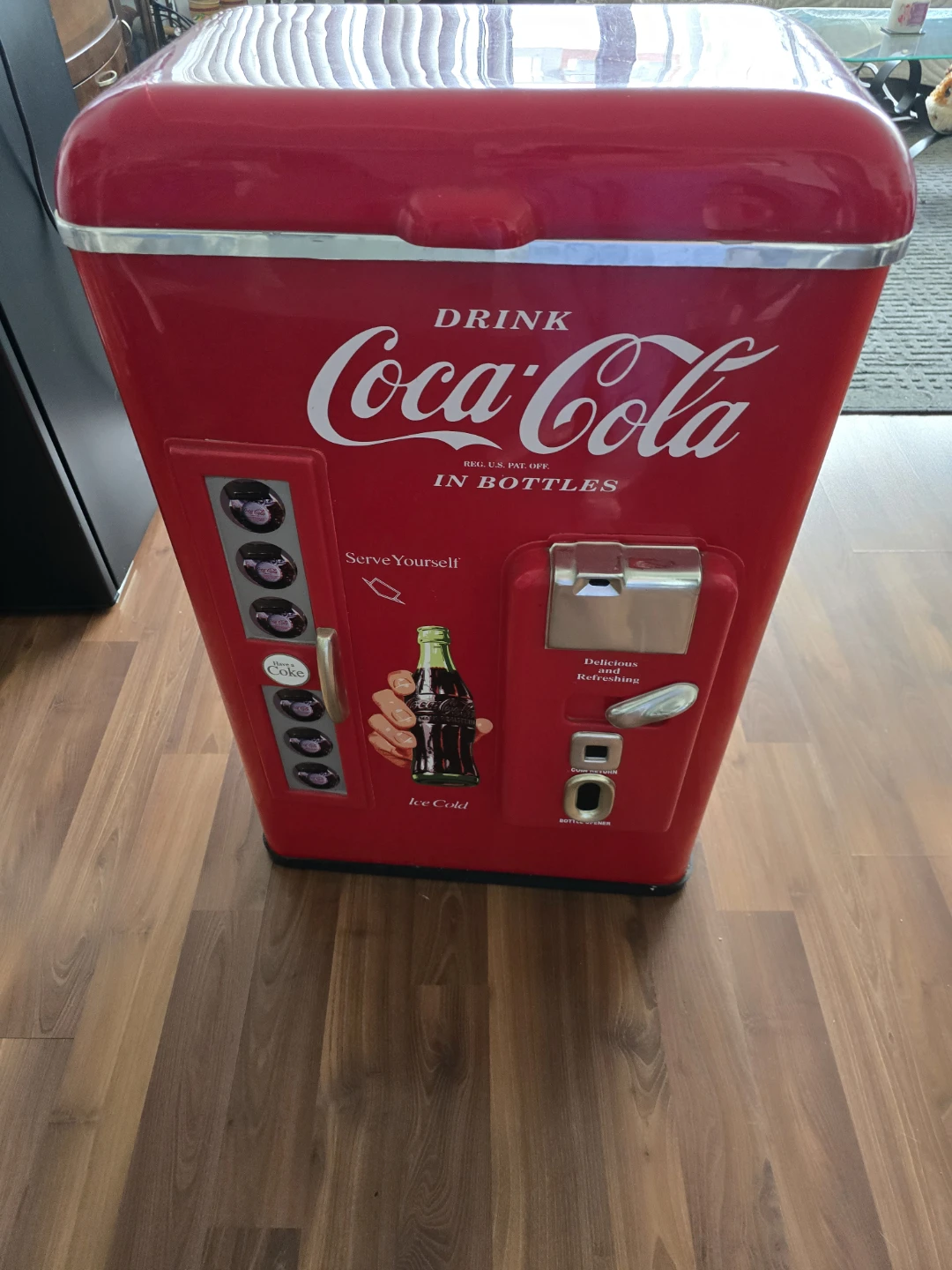 Coca-Cola "In Bottles" Retro Vending Machine Cooler - photo 3