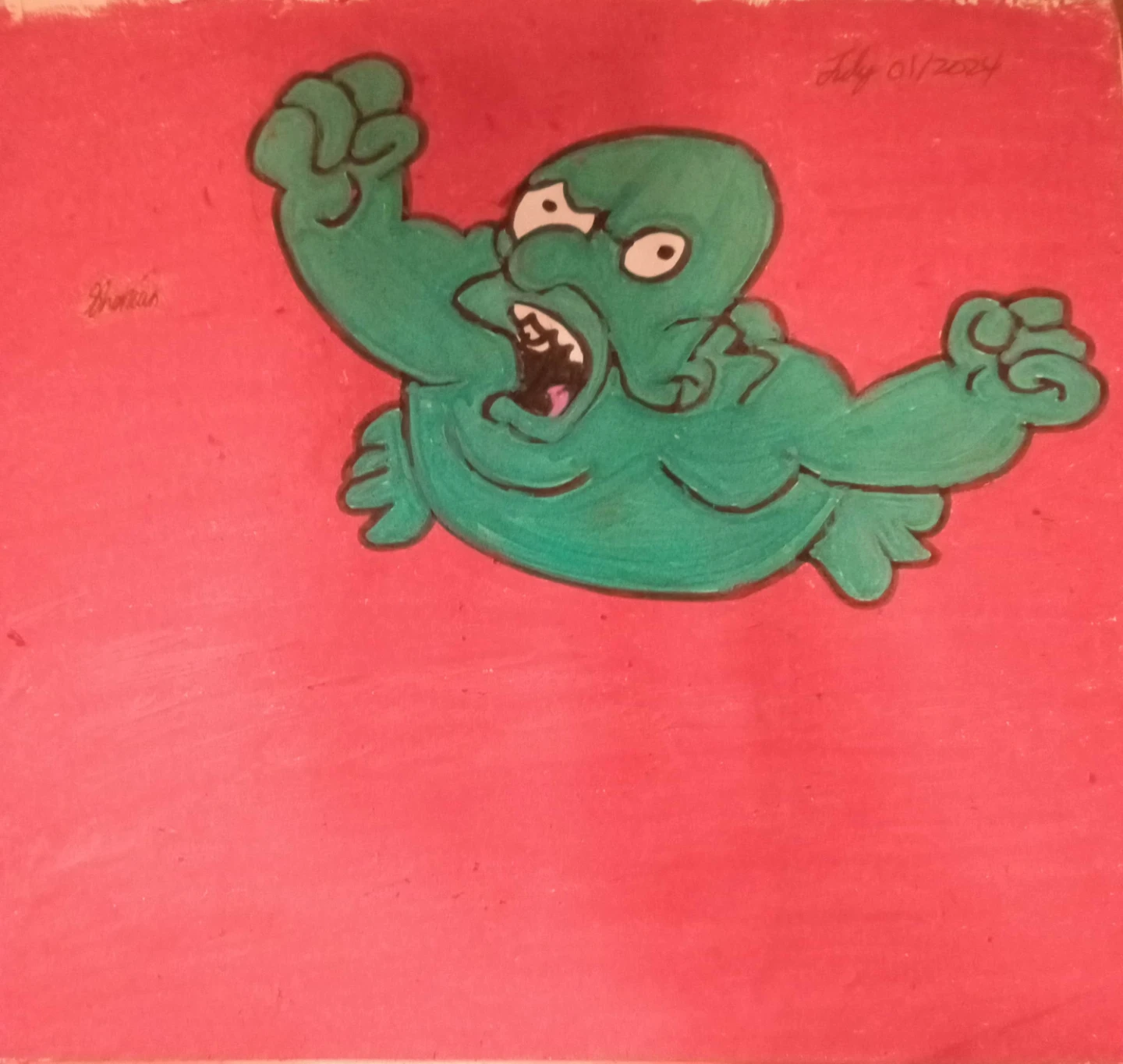 Homer Simpson Drawing With Faber-Castell Oil Pastels